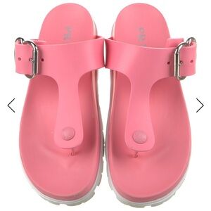 Prada Hot Pink Slide Sandals